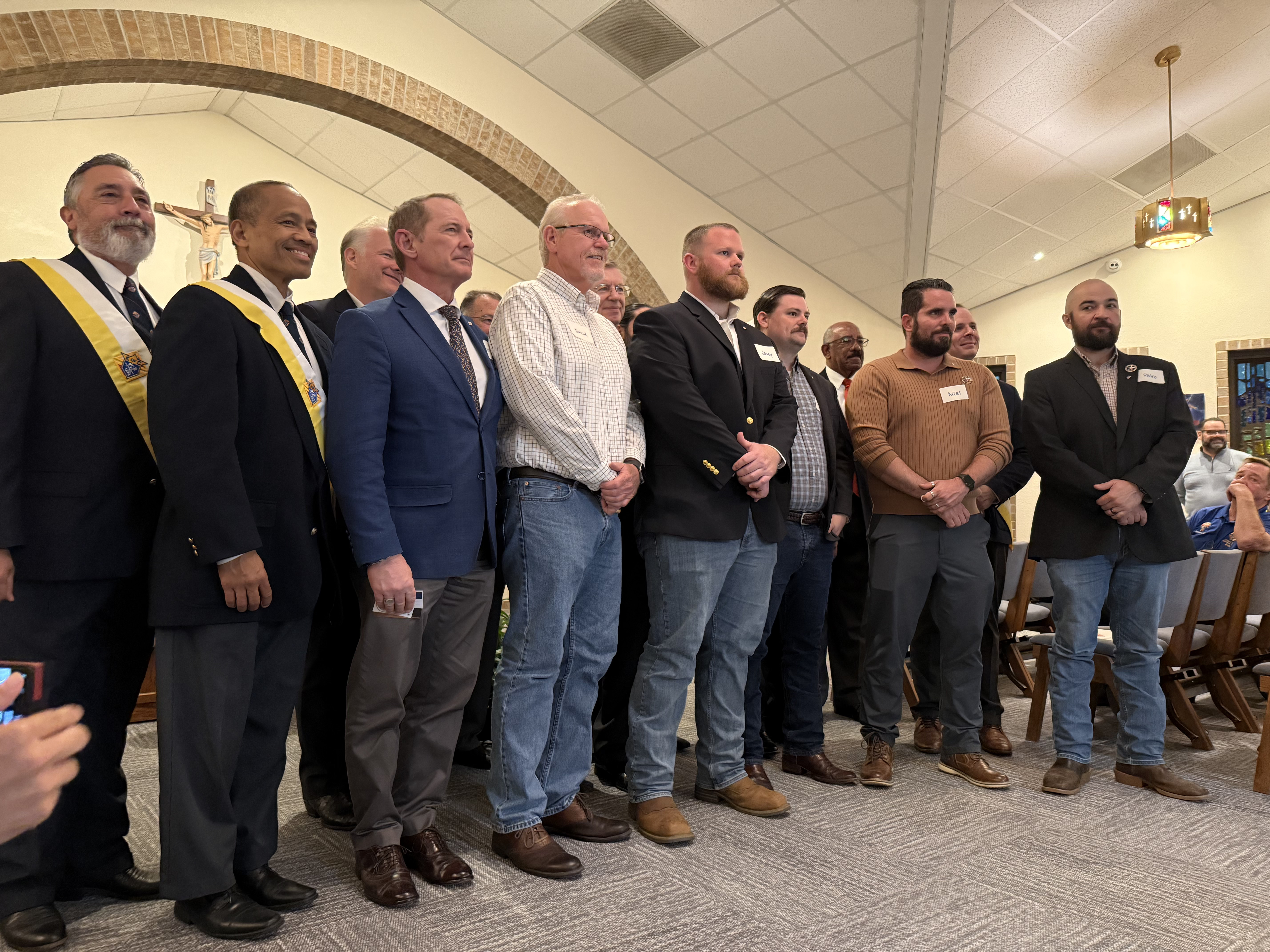 Family at Knights of Columbus exemplification